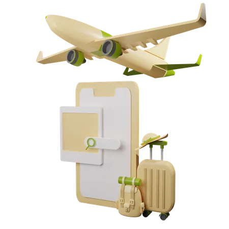 Flight Booking App 3D Icon