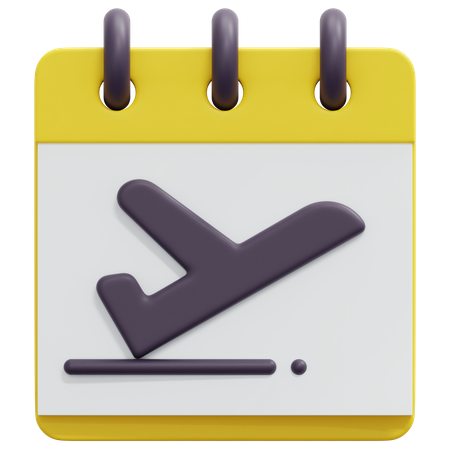 Flight Day  3D Icon