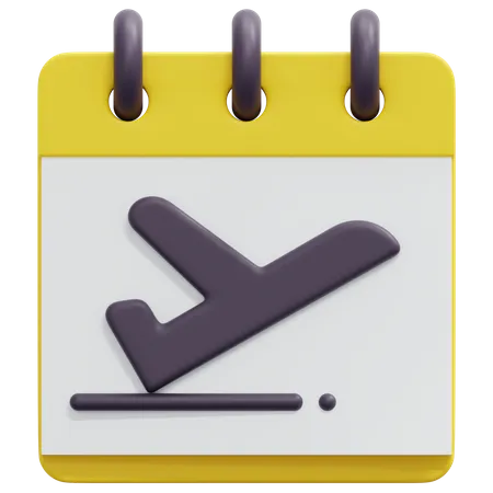 Flight Day  3D Icon