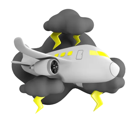 Flight In Stormy Weather  3D Icon