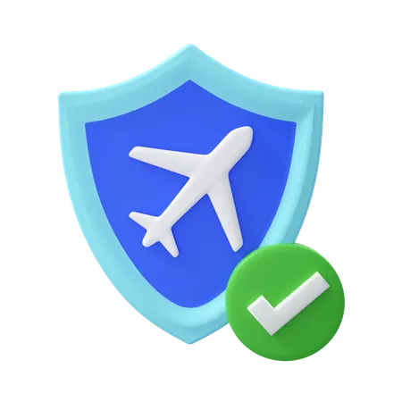 Flight Insurance  3D Icon