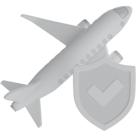 航空保険  3D Icon