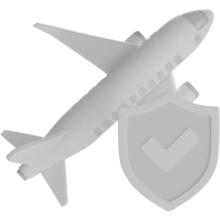 航空保険  3D Icon