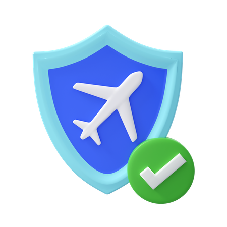 Flight Insurance  3D Icon