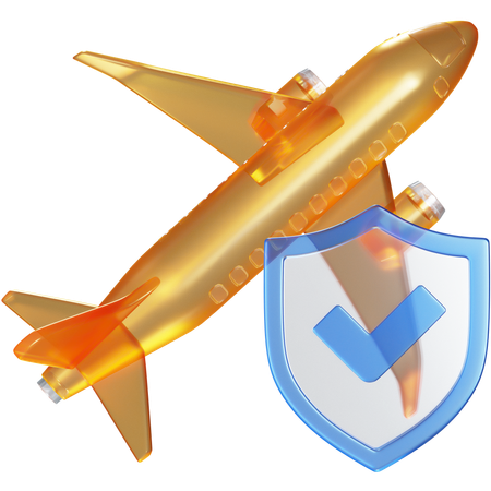 Flight Insurance  3D Icon