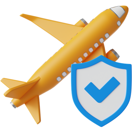 Flight Insurance  3D Icon