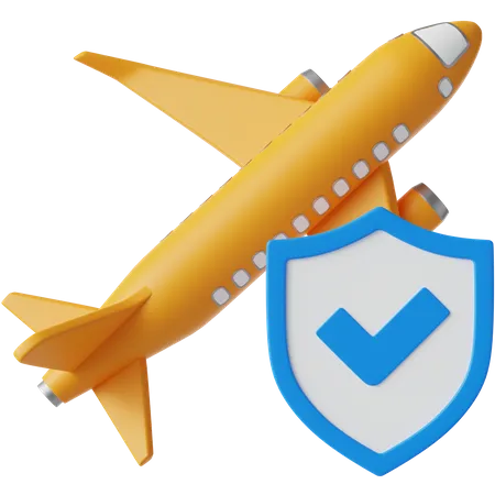 Flight Insurance  3D Icon