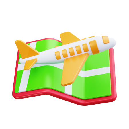 飛行場所  3D Icon