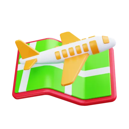 飛行場所  3D Icon