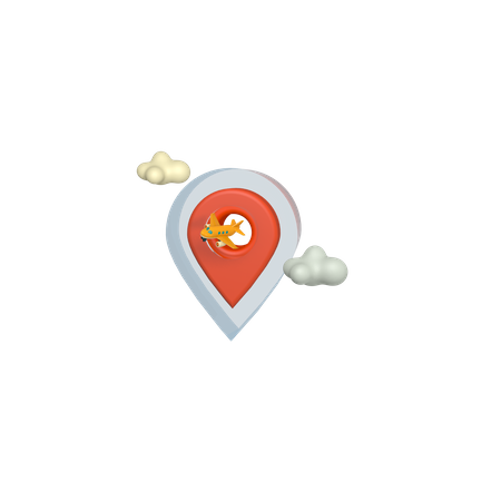 Flight Location  3D Icon