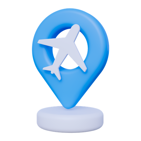 Flight Location  3D Icon