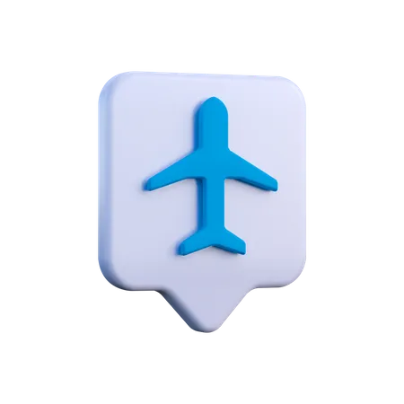 Flight Location  3D Illustration