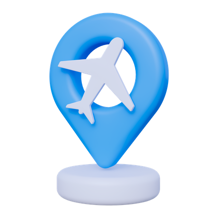 Flight Location  3D Icon
