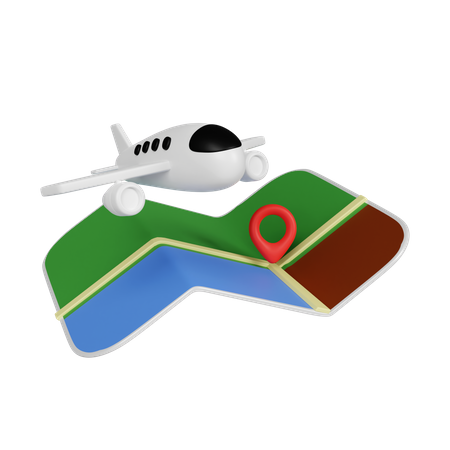 Flight Route  3D Icon