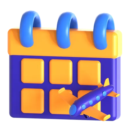 Flight Schedule  3D Icon