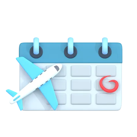 Flight Schedule  3D Icon