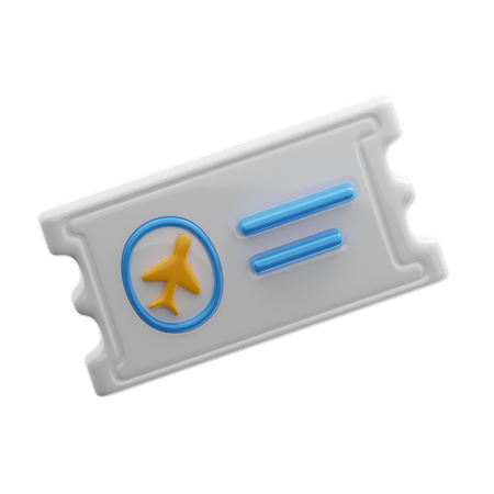 Flight ticket  3D Icon