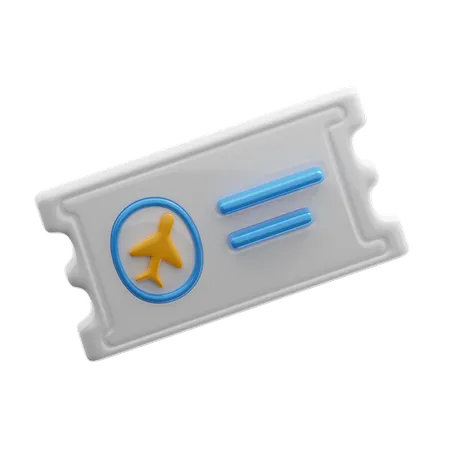 Flight ticket  3D Icon