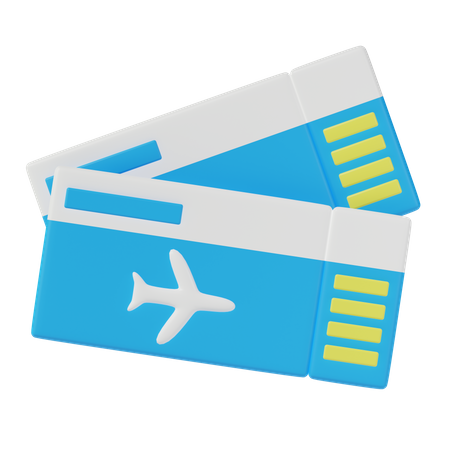 Flight Ticket  3D Icon