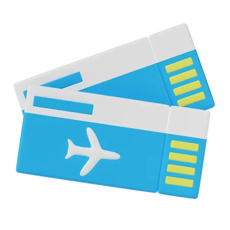 Flight Ticket  3D Icon