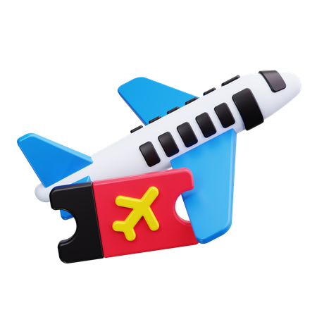 Flight Ticket  3D Icon