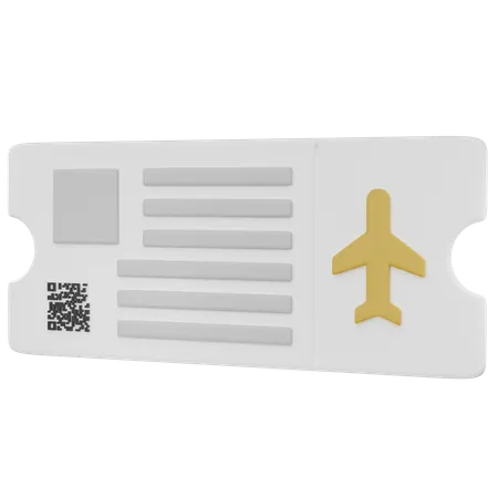 Flight Ticket  3D Icon