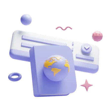 Flight Ticket  3D Icon