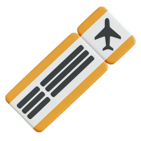 Flight Ticket  3D Icon