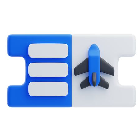 Flight Ticket  3D Icon