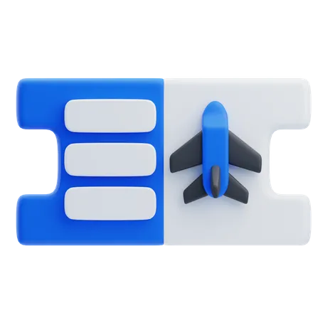 Flight Ticket  3D Icon