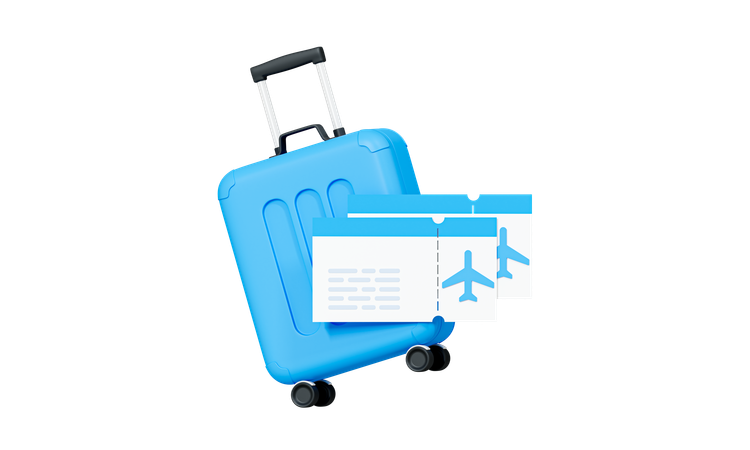 Flight Ticket  3D Icon