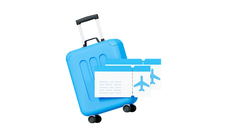 Flight Ticket  3D Icon