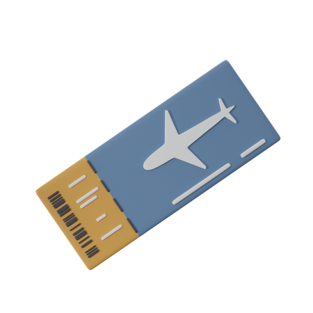 Flight Ticket  3D Icon