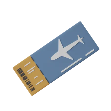 Flight Ticket  3D Icon