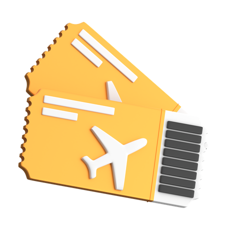 Flight Ticket  3D Icon