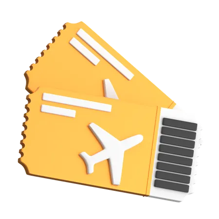 Flight Ticket  3D Icon