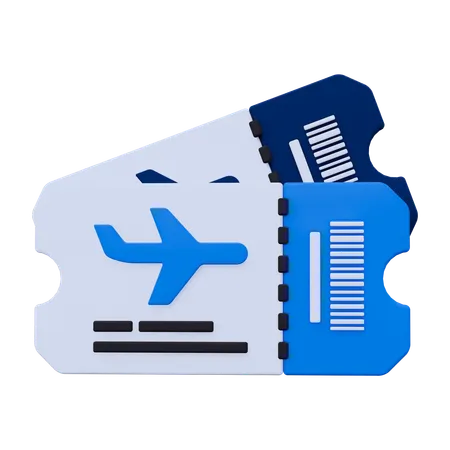 Flight Ticket  3D Icon