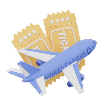 Flight Ticket  3D Icon