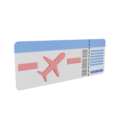 Flight Ticket  3D Illustration