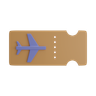 flight ticket 3d illustration