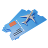 3d plane ticket logo