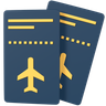 plane ticket 3d logos