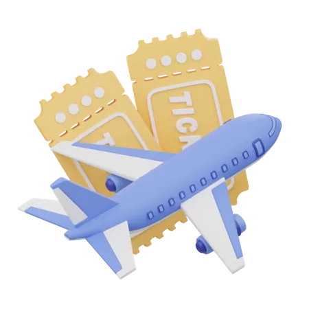 Flight Ticket  3D Icon