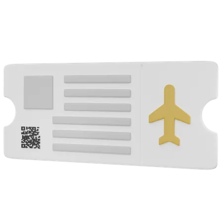 Flight Ticket 3 D Illustration 3D Icon