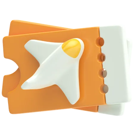 Flight Tickets Icon 3D Icon