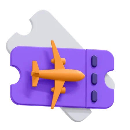 Flight Tickets  3D Icon