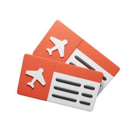 Flight Tickets  3D Icon