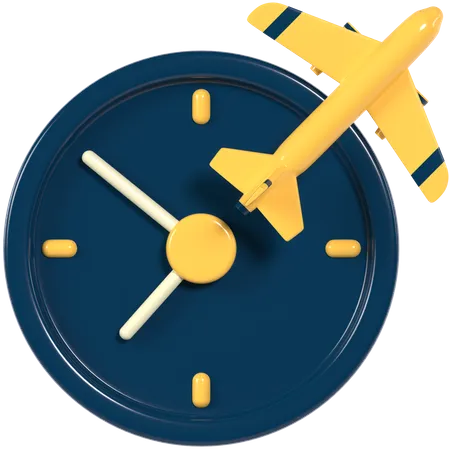 Flight Time  3D Icon