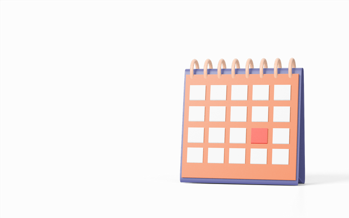 Flip Calendar  3D Icon