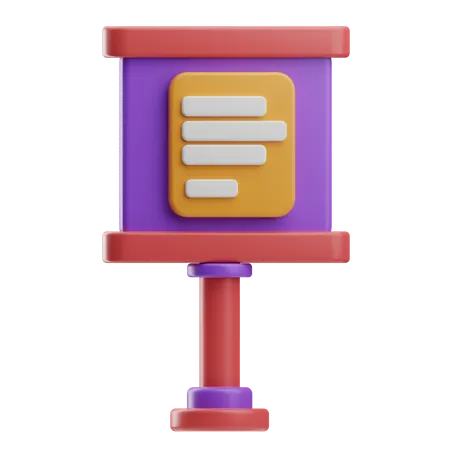 Flip Chart  3D Icon